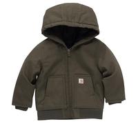 Carhartt Baby Boys Insulated Hooded Zip Up Jacket, olive green, 12 Months