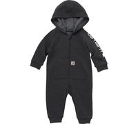 Carhartt Baby Boys' Long-Sleeve Zip-Front Hooded Coverall Caviar Black Heather 24M