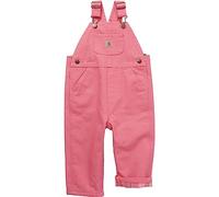 Carhartt Baby Girls' Canvas Bib Overalls (Lined And Unlined) Overalls, Pink Lemonade, 18 Months