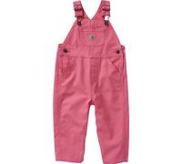 Carhartt Baby Girls' Canvas Bib Overalls (Lined and Unlined) Pink Lemonade, 3 Years