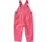 Carhartt Baby Girls' Canvas Bib Overalls (Lined and Unlined) Pink Lemonade, 6 Months