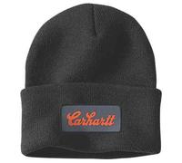 Carhartt Beanie - knit cuffed script patch beanie - Black