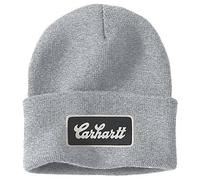 Carhartt Beanie - knit cuffed script patch beanie - Grey
