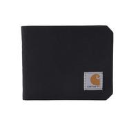 Carhartt Billfold and Passcase Men's Wallets, Rugged Flip Wallet Leather and Canvas Style, Black, 1.57 x 5.12 x 5.12 pulgadas, bifold
