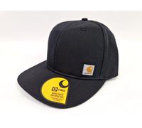 Carhartt Black Firm Duck Flat Snapback Baseball Cap
