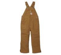 Carhartt Boys' Insulated Canvas Bib Overalls Brown, 14