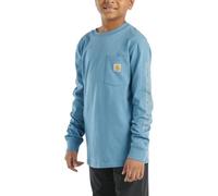 Carhartt Boys' Knit Long Sleeve Crewneck T-Shirt, Coronet Blue, L