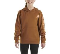 Carhartt Boys' Long Sleeve Hooded Sweatshirt, Carhartt Brown, M