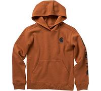 Carhartt Boys' Long Sleeve Hooded Sweatshirt, Carhartt Brown, 6