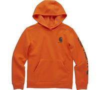 Carhartt Boys' Long Sleeve Hooded Sweatshirt, Exotic Orange, M
