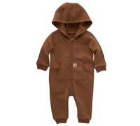 Carhartt Boys Long-Sleeve Zip-Front Hooded Coverall, Carhartt Brown Solid, 9 Months