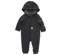 Carhartt Boys Long-Sleeve Zip-Front Hooded Coverall Caviar Black Heat