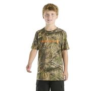 Carhartt Boys' Short Sleeve Logo T-Shirt, Mossy Oak Country Dna, M