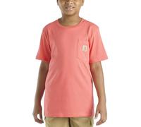 Carhartt - Boys' Short Sleeve Pocket T-Shirt with Tonal Logo, Light orange, 4T