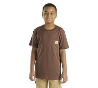 Carhartt - Boys' Short Sleeve Pocket T-Shirt with Tonal Logo, Medium Brown, 4T
