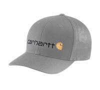 Carhartt Men's Rugged Flex Fitted Canvas Mesh-Back Logo Graphic Cap Baseball, Black, L-XL