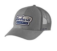Carhartt Men's 106738 Rugged Flex™ Twill Mesh-Back Script Patch Cap, Steel, One size