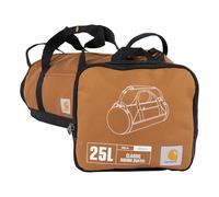 Carhartt Classic Round Duffel with Utility Pouch, Heavy-Duty, Water-Resistant Packable Gear Bag for Jobsite, Carhartt Brown, 25L, Classic Round Duffel with Utility Pouch, Heavy-Duty, Water-Resistant