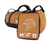 Carhartt Classic Round Duffel with Utility Pouch, Heavy-Duty, Water-Resistant Packable Gear Bag for Jobsite, Carhartt Brown, 25L, Classic Round Duffel with Utility Pouch, Heavy-Duty, Water-Resistant