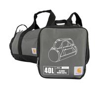 Carhartt Classic Round Duffel with Utility Pouch, Heavy-Duty, Water-Resistant Packable Gear Bag for Jobsite, Gym, and Travel, Gravel, 40L US, 40l