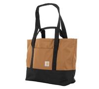 Carhartt Classic Vertical Open Tote Bag, Durable Water Repellent Material W/Hand and Shoulder Straps, Carhartt Brown, (32L) US, Classic Vertical Open Tote Bag, Durable Water Repellent Material W/Hand