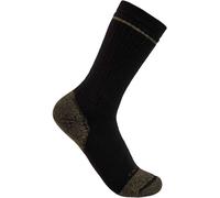 Carhartt Cotton Blend Steel Toe Boot Sock 2 Pack Black