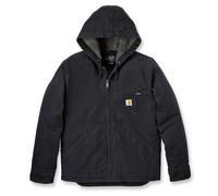 Carhartt Cotton Canvas Washed-Look Lined Jacket, Black, Size 2XL