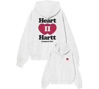 Carhartt - Cotton sweatshirt - W' Hooded Heart II Hartt Jacket Ash Heather for Women - Size M - Grey Grey