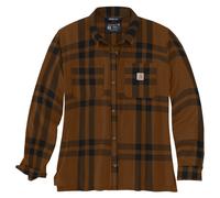 Carhartt Damen Hemd Midweight Flannel L/S Plaid Shirt Carhartt Brown Heather