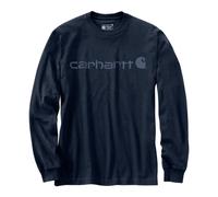 Carhartt Dearborn Logo Long Sleeve Shirt Navy Blue Size S