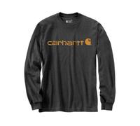 Carhartt Dearborn Relaxed Fit Long Sleeved Logo T-Shirt Carbon Heather/carhartt Gold S