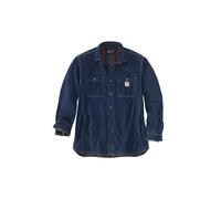 Carhartt Men's Relaxed Fit Denim Fleece Lined Snap-Front Shirt, Glacier, XL