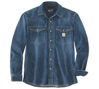 Carhartt - Denim L/S Snap Front Shirt - Shirt size XL, blue