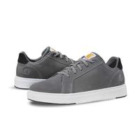 Carhartt Detroit Leather Sneakers for Men - Comfortable Shoes for Men with Wide Toe Box, Comfort Footbed and Midsole, and Slip-Resistant Outsole, Medium Grey - 7.5M
