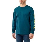 Carhartt Workwear EK231 Sleeve Logo Long Sleeve T-Shirt Night Blue Hea M