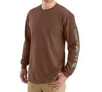 Carhartt EK231 Relaxed Fit Heavyweight Long-Sleeve Logo Sleeve Graphic T-Shirt