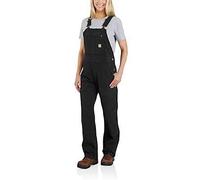Carhartt Female Dungaree - rugged flex™ loose fit canvas bib dungarees - Black - XS