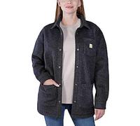 Carhartt Women's Transition Jacket Wool Blend Overshirt, Black Heather, XL