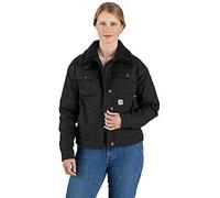 Carhartt Female Jacket - rugged flex™ loose fit canvas sherpa-lined jacket - Black - XL