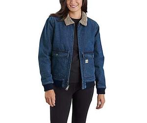 Carhartt Female Jacket - rugged flex™ relaxed fit denim sherpa-lined jacket - Beech - XL