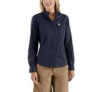 Carhartt Female Shirt - rugged professional™ series relaxed fit canvas long-sleeve work shirt - Blue - S