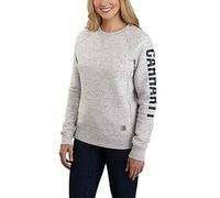 Carhartt Female Sweatshirt - relaxed fit midweight crewneck block logo sleeve graphic sweatshirt - Grey - XL