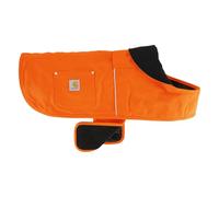 Carhartt Firm Duck Dog Chore Coat, Insulated Weather Resistant Jacket for Cold and Windy Conditions, Hunter Orange, Large