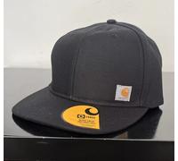 CARHARTT Firm Duck Flat Brim ‘Black’ Snapback Cap AH1604-M