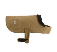 Carhartt Firm Duck Insulated Dog Chore Coat, Durable Weather Resistant Jacket for Cold and Windy Conditions, PFAS Free (Carhartt Brown), Large