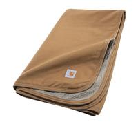 Carhartt Firm Duck Sherpa-Lined Throw Blanket, Reversible Pet Blanket, Carhartt Brown (Fleece/Canvas)