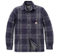 Carhartt - Flannel Sherpa-Lined Shirt Jacket - Casual jacket size L, blue/grey