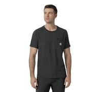 Carhartt Force Cross-Flex Men's Crew Neck Scrub Top, Black, Large