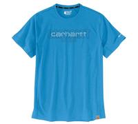Carhartt Force Logo Graphic Men's T-Shirt, Engineer Blue Heather, XL