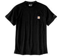 Carhartt mens Force Relaxed Fit Midweight Short-Sleeve Pocket T-Shirt, Black, S